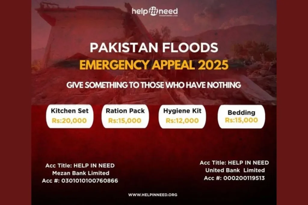 Pakistan Flood Relief Appeal 2025 – Together We Can Rebuild Lives