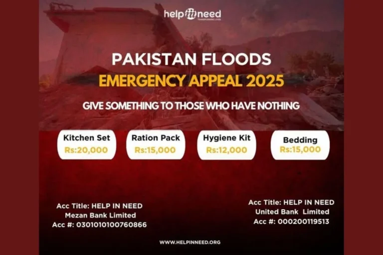 Pakistan Flood Relief Appeal 2025 – Together We Can Rebuild Lives